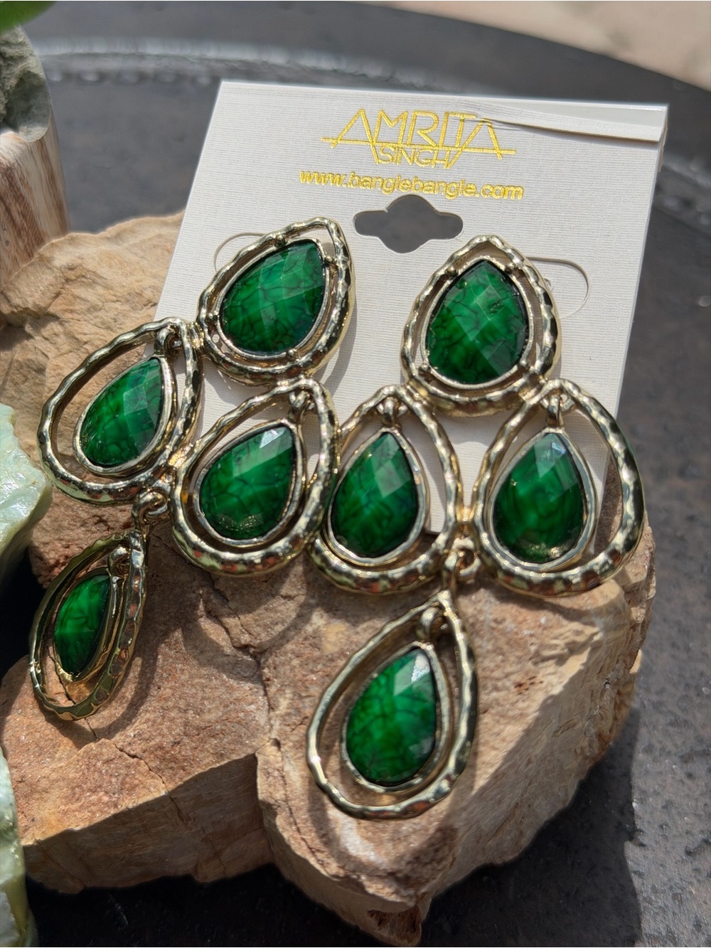 NWT Rare AMRITA SINGH Earrings - Stunning Worn on the Red Carpet - Boho Earrings
